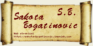 Šakota Bogatinović vizit kartica